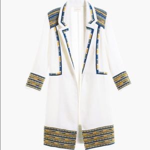 Chico’s Tribal Embroidered Linen Long Jacket NWOT Size 3 (XL)